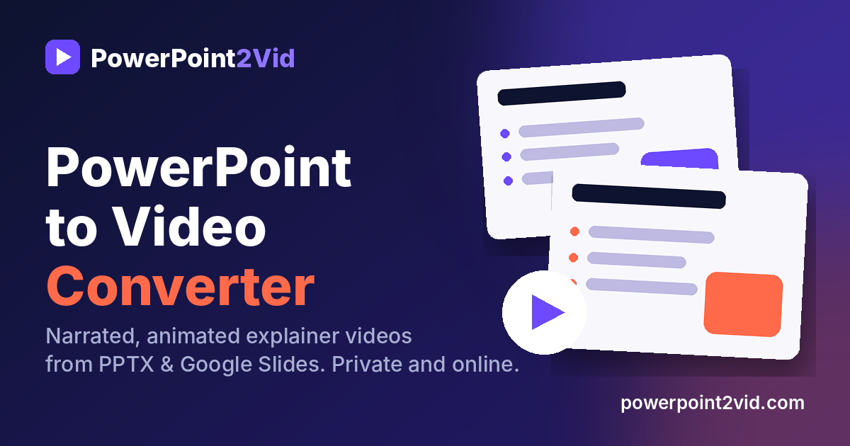 PowerPoint2Vid screenshot